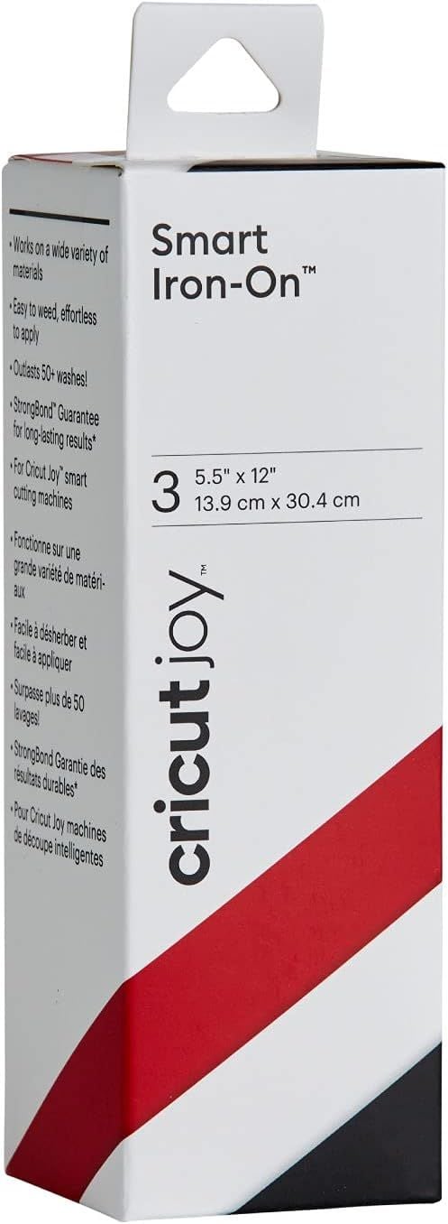 Cricut  Joy Smart Iron On 14X30CM Siyah Beyaz Kırmızı 2007218