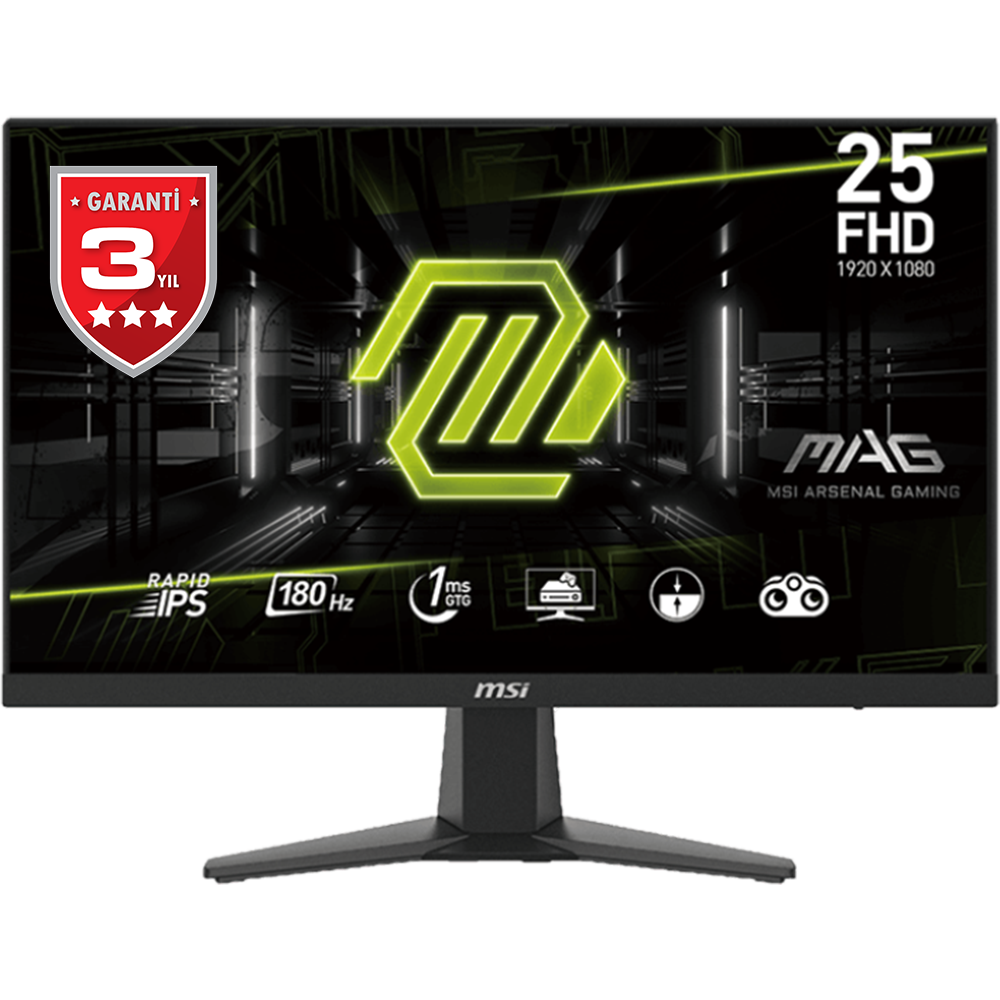 MSI MAG 256F 24.5'' FHD FLAT RAPID IPS 180HZ 1MS FREESYNC GAMING MONITOR