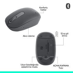 Logitech M196 Bluetooth Kablosuz Mouse ve Nero 15.6 inç Notebook Sırt Çantası - Siyah