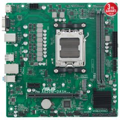Asus Pro A620M-DASH-CSM AMD A620 AM5 6400 DDR5 HDMI VGA Usb 3.2 mATX Anakart