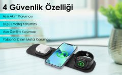 Honeywell Zest MagSafe 3 in 1 Kablosuz Şarj Cihazı HC000055