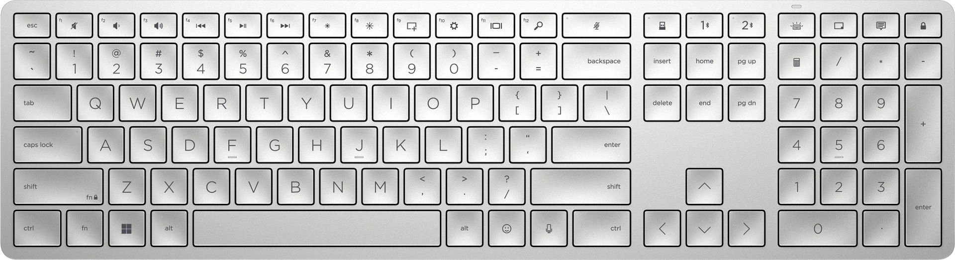 HP 970 Programlanabilir Sessiz Kablosuz Klavye Beyaz 3Z729AA