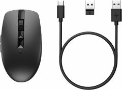 HP 710 Programlanabilir Şarj Edilebilir Sessiz Bluetooth Kablosuz Mouse Siyah 6E6F2AA