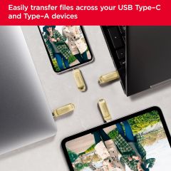 SanDisk Ultra Dual Drive Luxe 128GB Type-C USB 3.2 Flash Bellek Gold SDDDC4-128G-G46GD