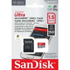 SanDisk Ultra 1,5TB 150MB/s microSDXC UHS-I Hafıza Kartı SDSQUAC-1T50-GN6MN