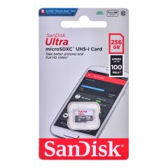 SanDisk Ultra 256GB 100MB/S microSDXC UHS-I Hafıza Kartı SDSQUNR-256G-GN3MN