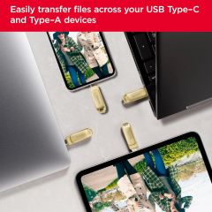 SanDisk Ultra Dual Drive Luxe 512GB Type-C USB 3.2 Flash Bellek Gold SDDDC4-512G-G46GD