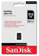 SanDisk Ultra Fit 512GB 130MB/s USB 3.1 Flash Bellek SDCZ430-512G-G46