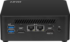 MSI CUBI NUC 1M-002EU CORE 5 120U 8GB DDR5 512GBB SSD W11PRO SIYAH MINI DT PC