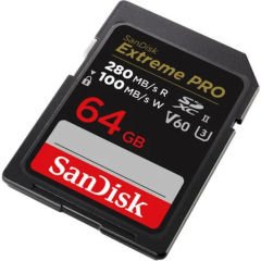 SanDisk Extreme PRO 64GB SDSDXEP-064G-GN4IN 280MB/s UHS-II SDXC 6K-4K UHD Hafıza Kartı