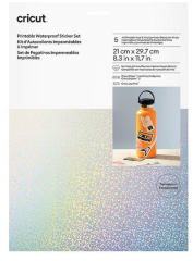 Cricut Yazdırılabilir Suya Dayanıklı Transparan Holografik Çıkartma Seti - A4 - 5 Sayfa 2010354