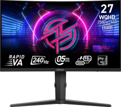 MSI MPG 275CQRXF 27'' WQHD CURVE  RAPID VA 240Hz 0.5MS GTG FREESYNC PREMIUM SIYAH GAMING MONITOR