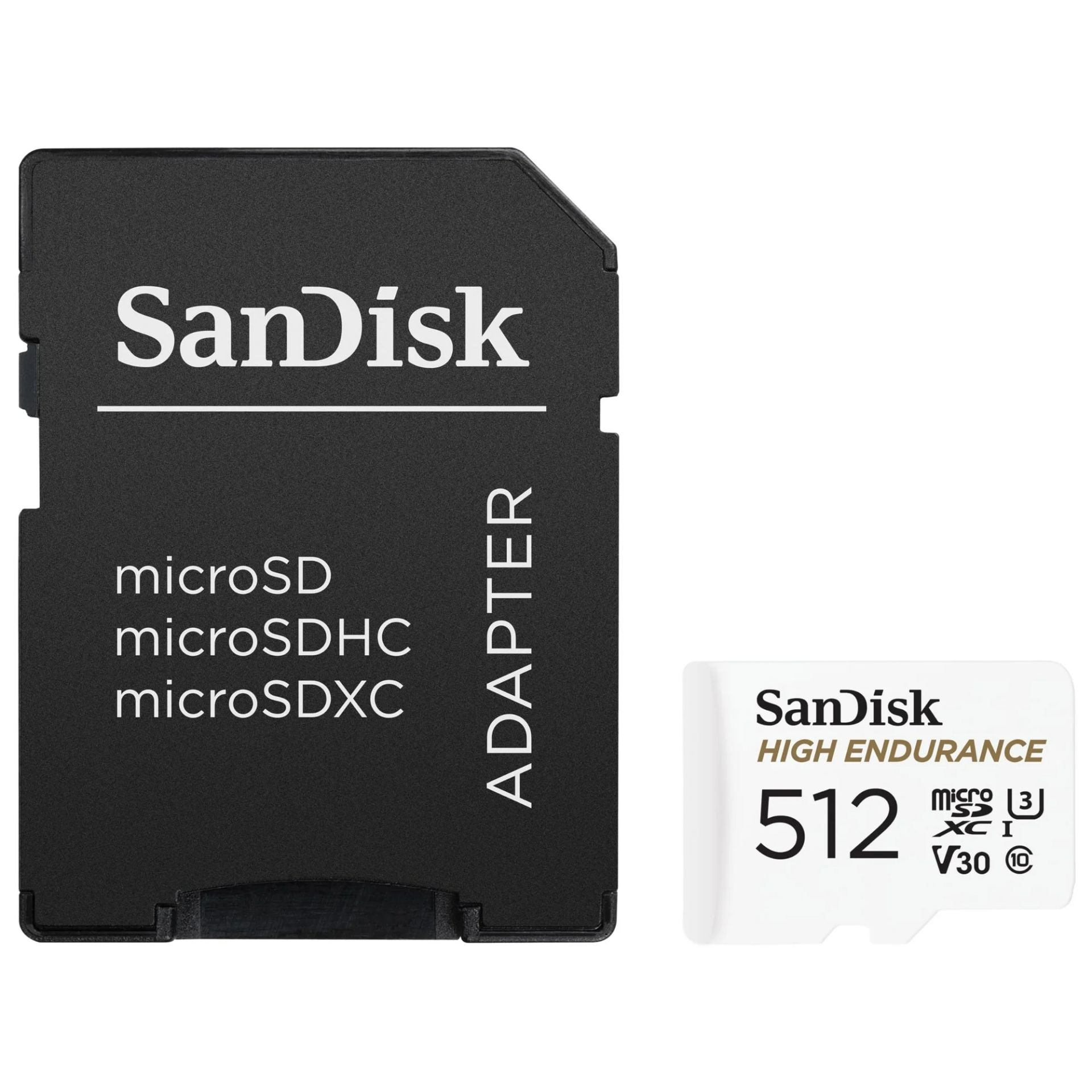 SanDisk High Endurance 512GB 100/40MB/s microSDXC C10 V30 Adaptörlü Hafıza Kartı SDSQQNR-512G-GN6IA