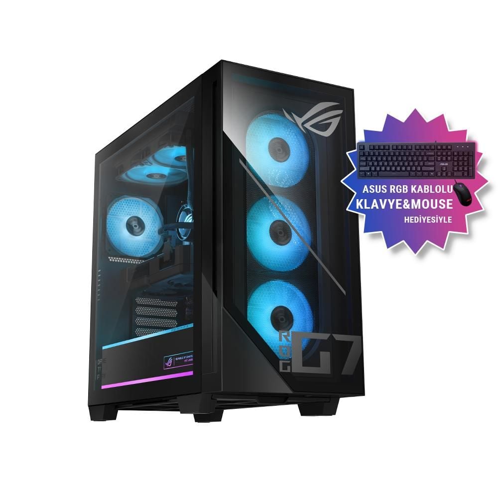Asus ROG G700 GM700TZ-R9800X0560 AMD Ryzen 7 9800X3D 32GB RAM 1TB SSD 16GB RX9070 XT Prime Masaüstü Gaming PC