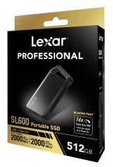 Lexar Professional SL600 512GB 2000MB/sn Taşınabilir SSD LSL600X512G-RNBNG