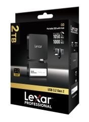 Lexar Professional Go 2TB 1050MB/sn Taşınabilir SSD Hub LSL400S002T-RNBNG