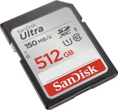 SanDisk Ultra 512GB 150MB/s SDHC/SDXC Class 10 UHS-I Hafıza Kartı SDSDUNC-512G-GN6IN