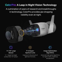TP-Link Tapo C325WB 2K QHD Renkli Gece Görüşlü Wi-Fi Güvenlik Kamerası