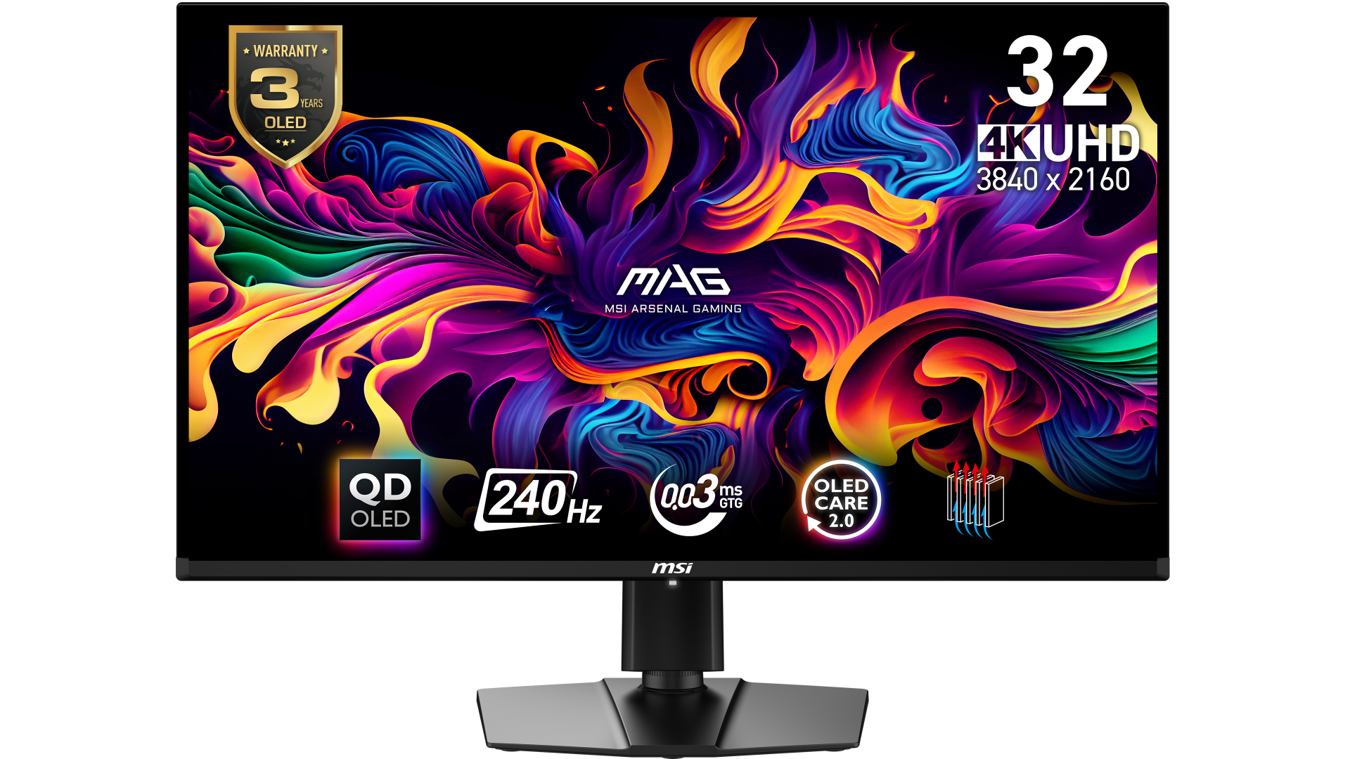 MSI MAG 321UPX QD-OLED  31.5'' UHD FLAT QD-OLED 240HZ 0.03MS ADAPTIVE-SYNC GAMING MONİTÖR