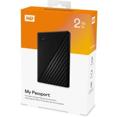 WD My Passport 2TB 2.5 inc USB 3.2 Siyah Taşınabilir Disk WDBYVG0020BBK-WESN