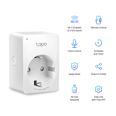 TP-Link Tapo P100(4-pack) Mini Wi-Fi Akıllı Priz (4'lü Paket)