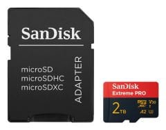 SanDisk Extreme Pro 2TB 250/150MB/s microSDXC UHS-I A2 V30 Adaptörlü Hafıza Kartı SDSQXCD-2T00-GN6MA