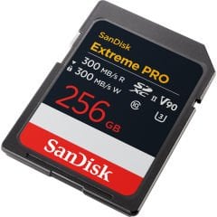 SanDisk Extreme Pro 256GB 300/300MB/s SDXC V90 UHS-II U3 8K/4K UHD Hafıza Kartı SDSDXDM-256G-GN4IN