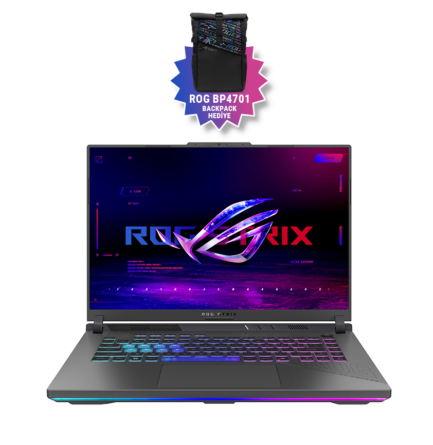 Asus ROG Strix G16 G614PR-RV051 12GB GeForce RTX5070 Ti Ryzen 9 8940HX 32GB RAM 1TB SSD 16 inç WUXGA 165Hz