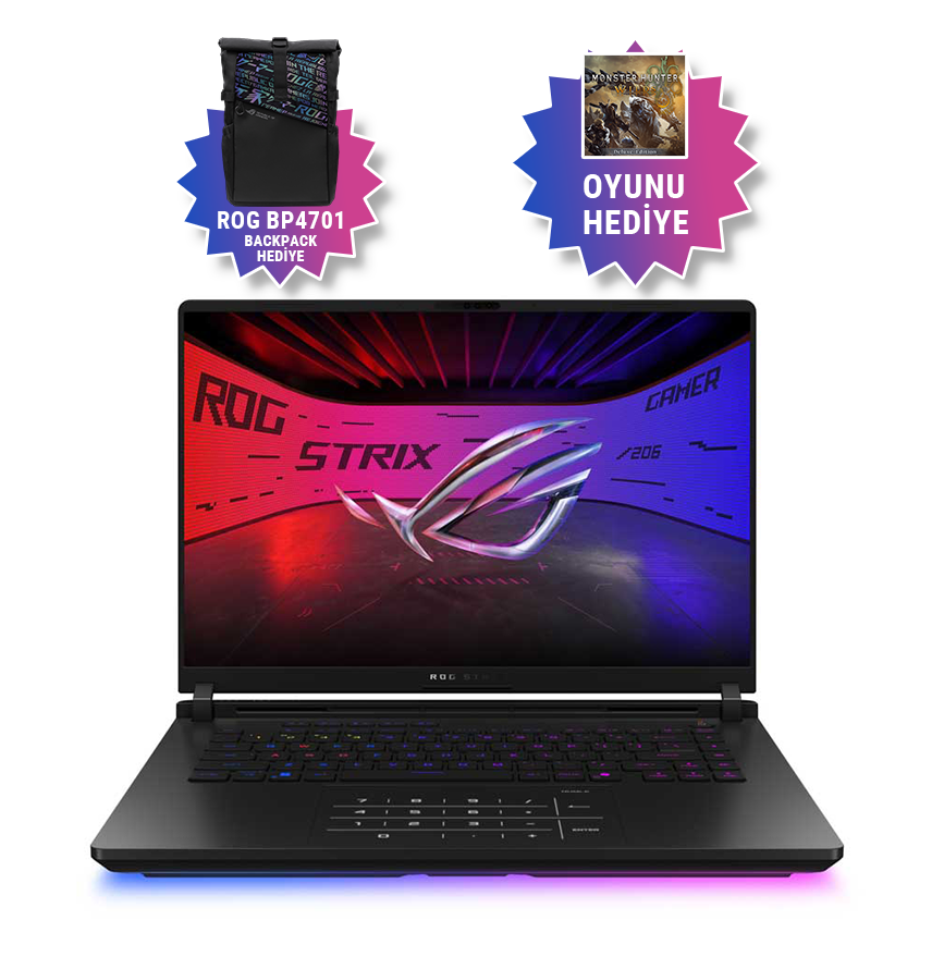 Asus ROG Strix SCAR 16 G635LX-RW143 24GB GeForce RTX5090 175w Intel Ultra 9 275HX 32GB RAM 1TB Performance SSD 16 inç WQXGA 240Hz