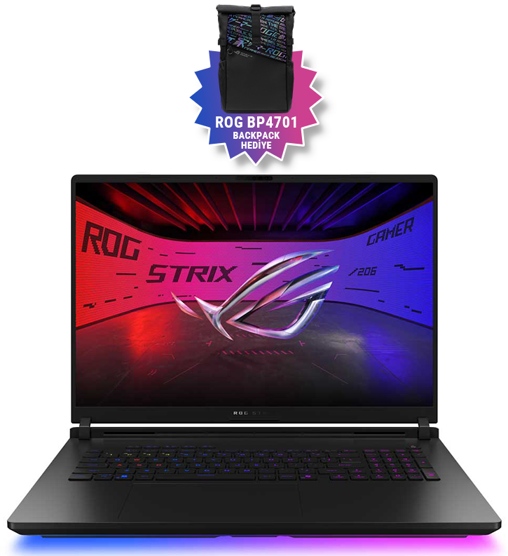 Asus ROG Strix SCAR 18 G835LX-SA155 24GB GeForce RTX5090 175w Intel Ultra 9 275HX 64GB RAM 4TB Performance SSD 18 inç WQXGA 240Hz