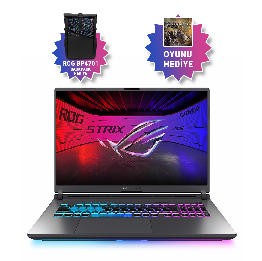 Asus ROG Strix G18 G815LW-S9126 16GB GeForce RTX5080 175w Intel Ultra 9 275HX 32GB RAM 1TB SSD 18 inç WQXGA 240Hz