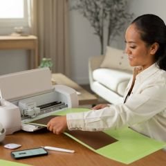 Cricut Explore 4 Kesici Makine Başlangıç Paketi (Makine + Temel Alet Seti + Transfer Bandı 30x120cm + Kalıcı Vinil Folyo Altın & Gümüş)