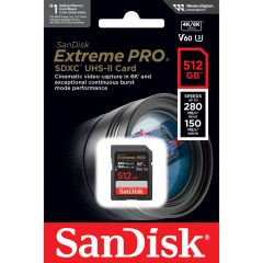 SanDisk Extreme PRO 512GB SDSDXEP-512G-GN4IN 280MB/s UHS-II SDXC 6K-4K UHD Hafıza Kartı