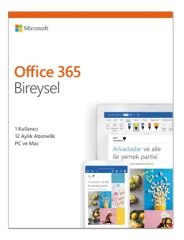 Microsoft Office 365  Bireysel Türkçe Ofis Yazılımı (Kutu) QQ2-01770