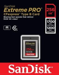 SanDisk Extreme PRO CFexpress 256GB SDCFE-256G-GN4NN 1700MB/s Type B XQD 4K Hafıza Kartı