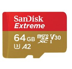 SanDisk Extreme 64GB 170/80MB/s microSDXC A2 V30 4K Aksiyon Kamera ve Drone Hafıza Kartı SDSQXAH-064G-GN6MN