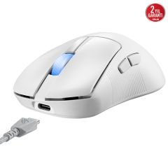 Asus ROG Keris II Ace 42000 DPI 750 IPS Optik Sensör Aura Sync RGB Beyaz Kablosuz Gaming Mouse 90MP03N0-BMUA10