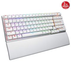 Asus ROG Strix Scope II 96 NX Snow Switch RGB Kablosuz Hotswap İngilizce Beyaz Mekanik Gaming Klavye 90MP037A-BKEA30
