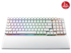 Asus ROG Strix Scope II 96 NX Snow Switch RGB Kablosuz Hotswap İngilizce Beyaz Mekanik Gaming Klavye 90MP037A-BKEA30
