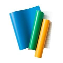 Cricut Joy Smart Vinil Kalıcı 24.1x30,5cm 3 Sayfa Çimen Yeşili Okyanus Mavisi Mısır Sarısı 2010375