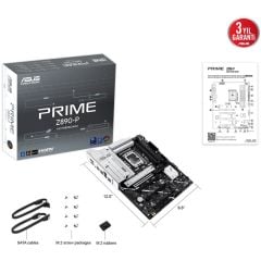 Asus PRIME Z890-P Intel Z890 DDR5 7600 DP HDMI Type-C 4x M2 USB 3.2 Aura RGB 2.5Gbit LAN ATX Anakart 90MB1I50-M0EAY0