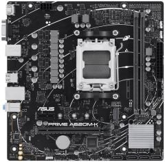 Asus PRIME A620M-K 6400mhz(OC) RGB M.2 AM5 mATX DDR5 Anakart 90MB1F40-M0EAY0