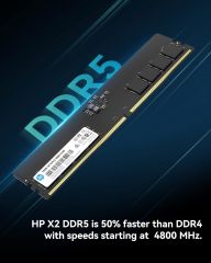 HP X2 32GB 4800MHz DDR5 U-DIMM CL40 Gaming Ram Bellek 6G0Q6AA