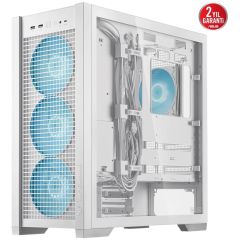 Asus GT302 TUF Gaming ARGB Tempered Glass Beyaz USB 3.2 E-ATX Mid Tower Kasa 90DC00I3-B19000