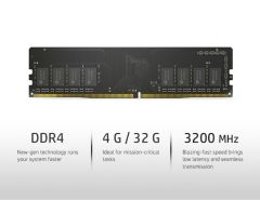 HP V2 8GB 3200MHz DDR4 U-DIMM CL16 Ram Bellek 18X15AA