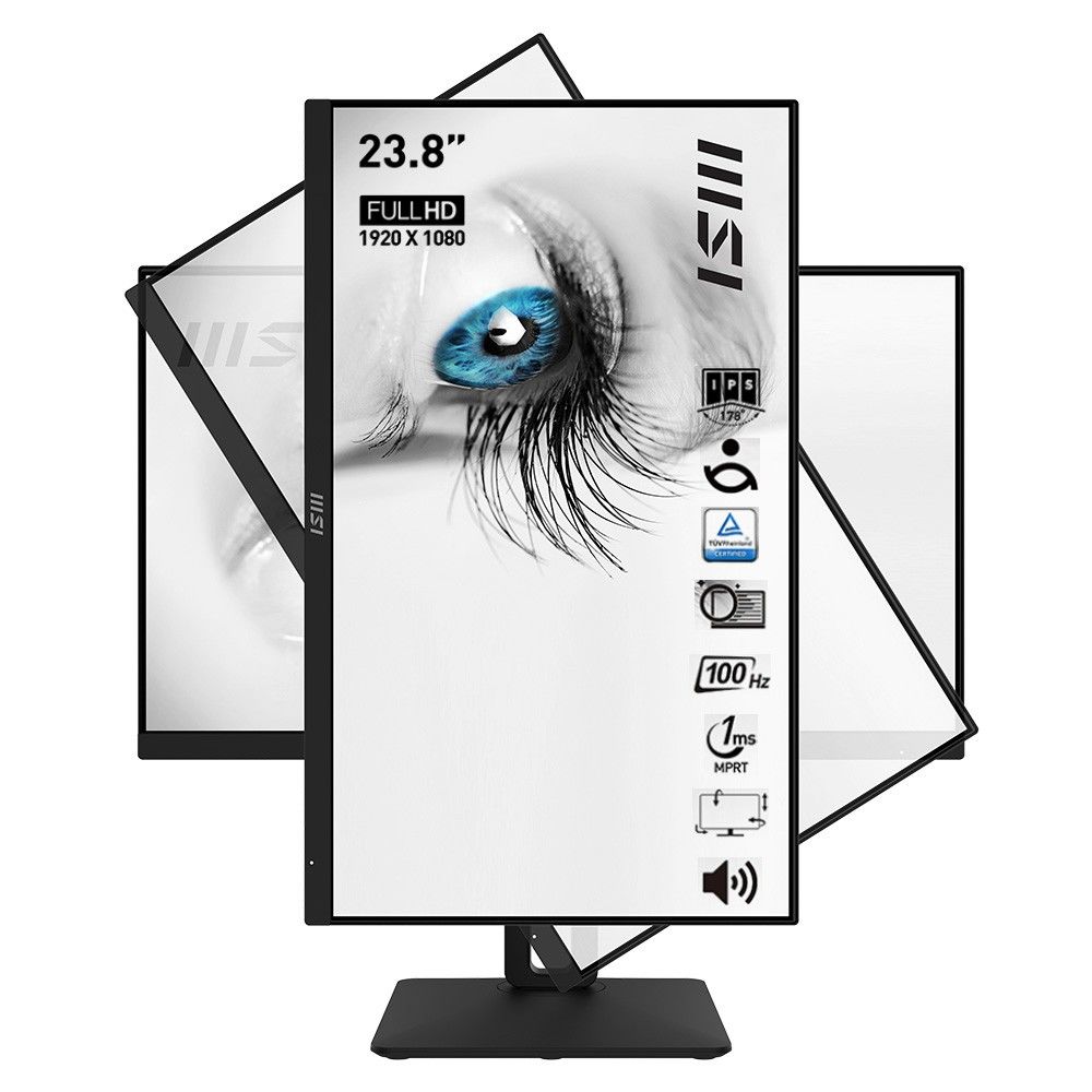 MSI PRO MP242AP 23.8'' FHD FLAT IPS 100HZ 1MS ADAPTIVE-SYNC PIVOT MONITOR