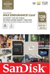SanDisk Max Endurance 128GB 100/40MB/s microSDXC C10 V30 Adaptörlü Hafıza Kartı SDSQQVR-128G-GN6IA