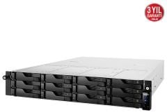 Asustor AS6512RD Intel C3538  8GB RAM 12 Yuvalı Nas Depolama Ünitesi 90IX01M0-BW3S00