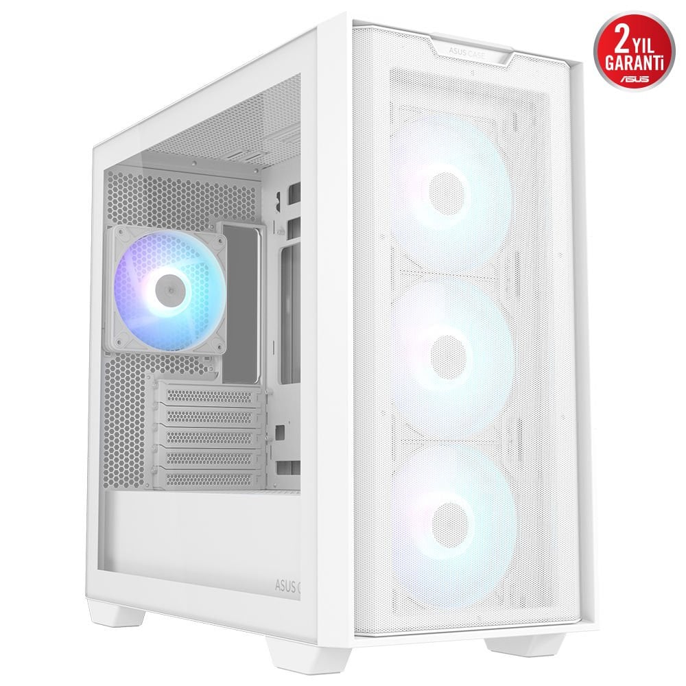 Asus A21 Plus 360mm ATX PSU Destekli Fanlı Micro-ATX Beyaz Mid Tower Kasa 90DC00H3-B19010