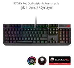 Asus ROG Strix Scope RX Red/Abs/TR Aura Sync RGB Mekanik Oyuncu Klavye 90MP0240-BKYA00